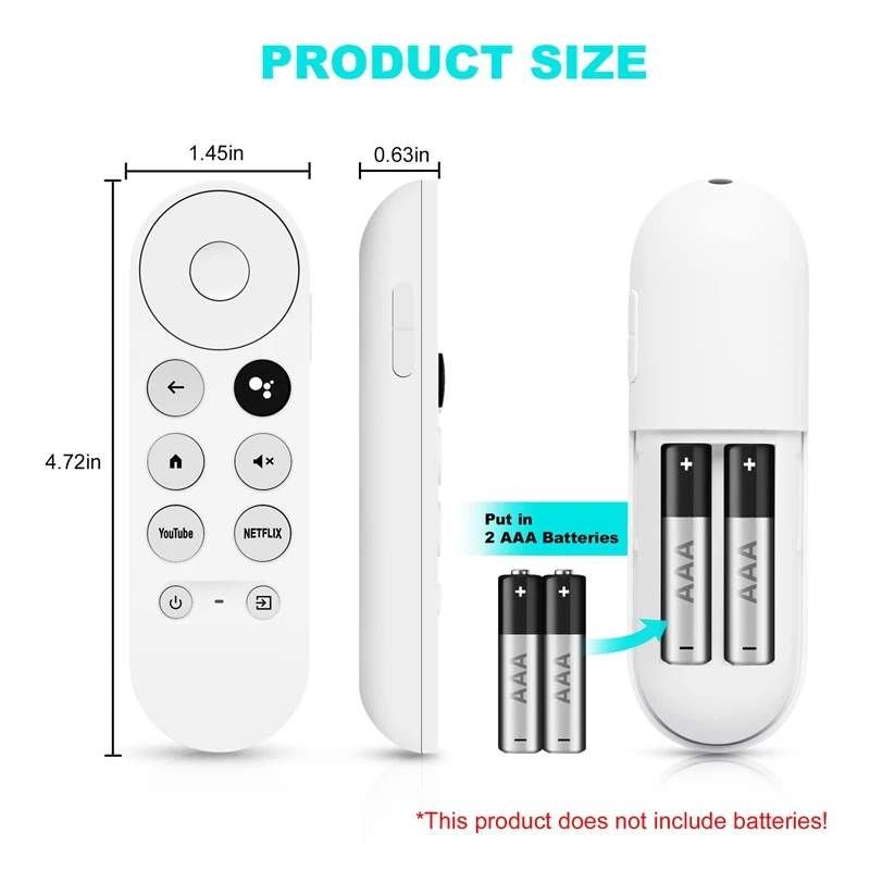 G9N9N Voice Bluetooth IR Remote Control Parts Accessories For Google TV Googlechromecast 2020 W3JD