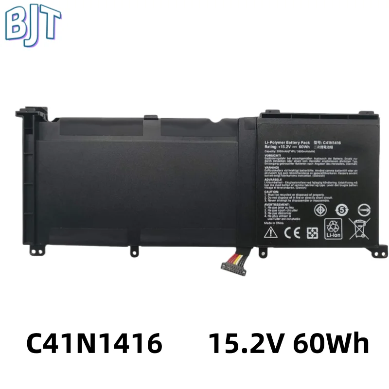 15.2V 60Wh 4Cell C41N1416 Laptop Battery for ASUS ZenBook Pro G501 G501J G501VW G501VJ G501JW G601J N501J UX501LW N501L UX501J