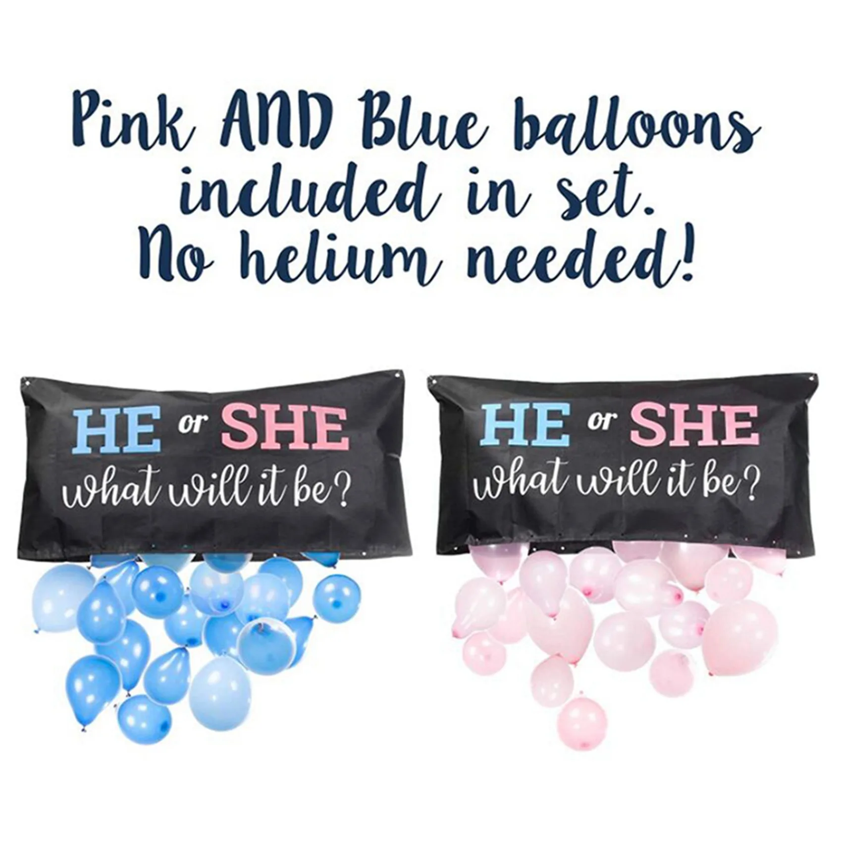 【Popular】2X The Perfect Addition To Your Gender Reveal Party Supplies Gender Reveal Balloon Bag Boy Or Girl