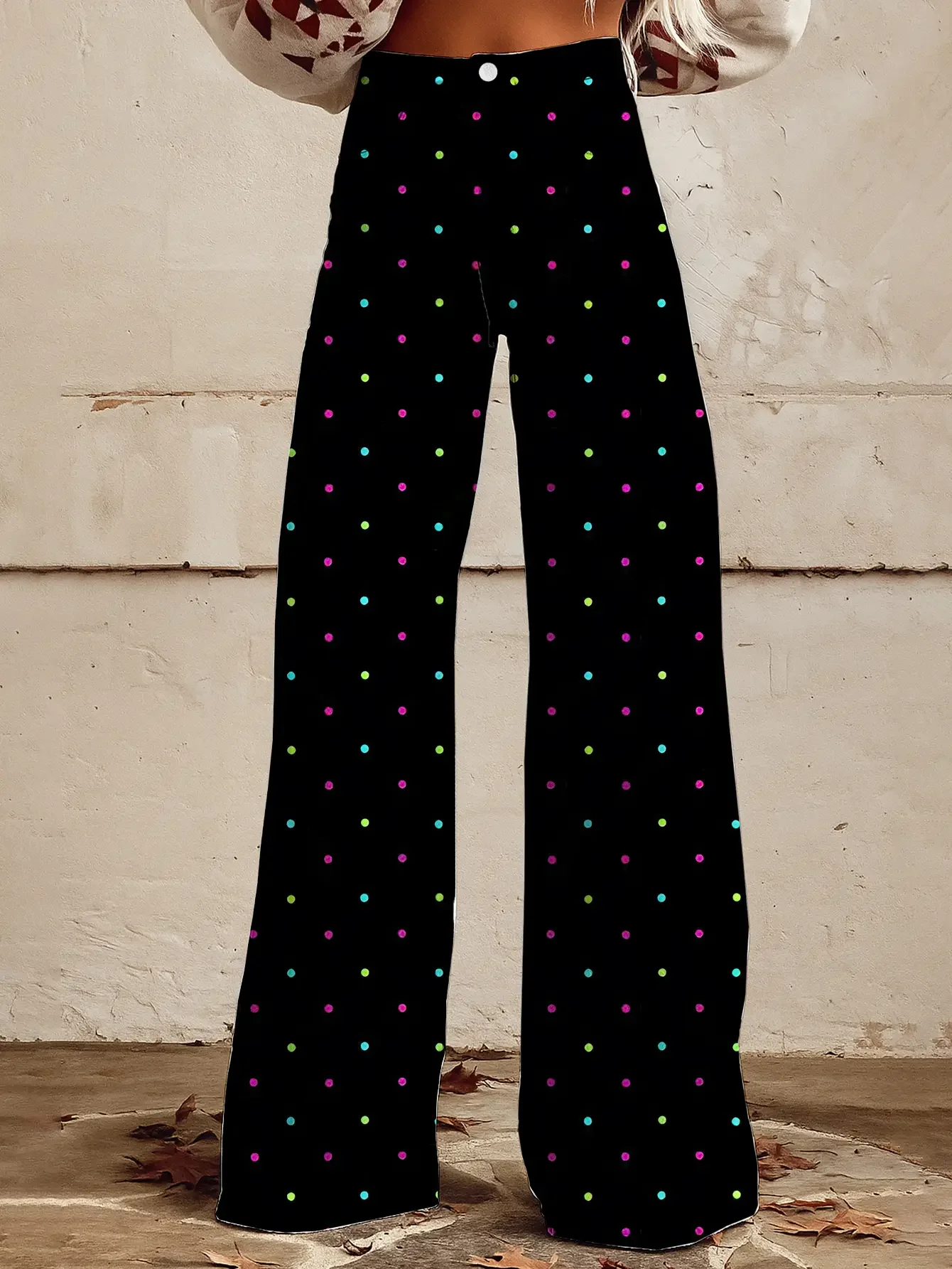  New Women's Jeans Imitation Denim Fabric Casual Fashion Comfortable Pattern Diverse Pants.Anti wrinkle casual wear