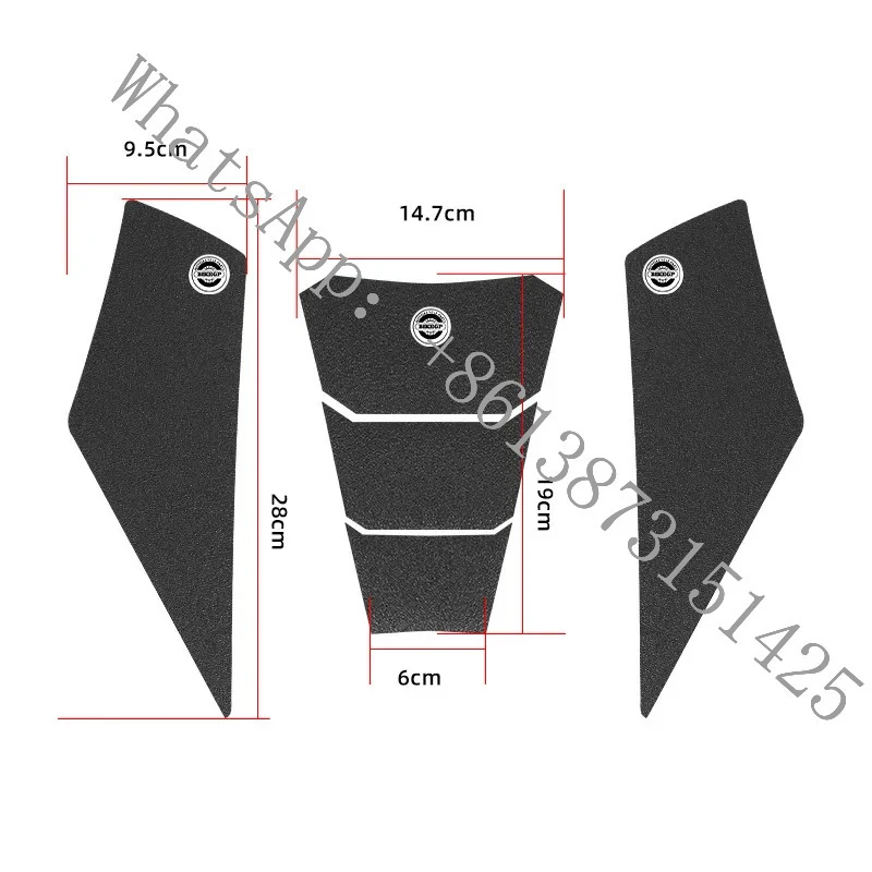 Suitable CFMOTO 250SR 2020-2024 Motorcycle Pad Anti-Slip Fishbone Sticker Side Knee Grip Protector Fuel Decal Acce