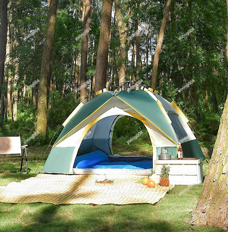 Automatic Folding Outdoor Tent Portable Camping Set Rain Resistant Wind Shield Picnic Shelter