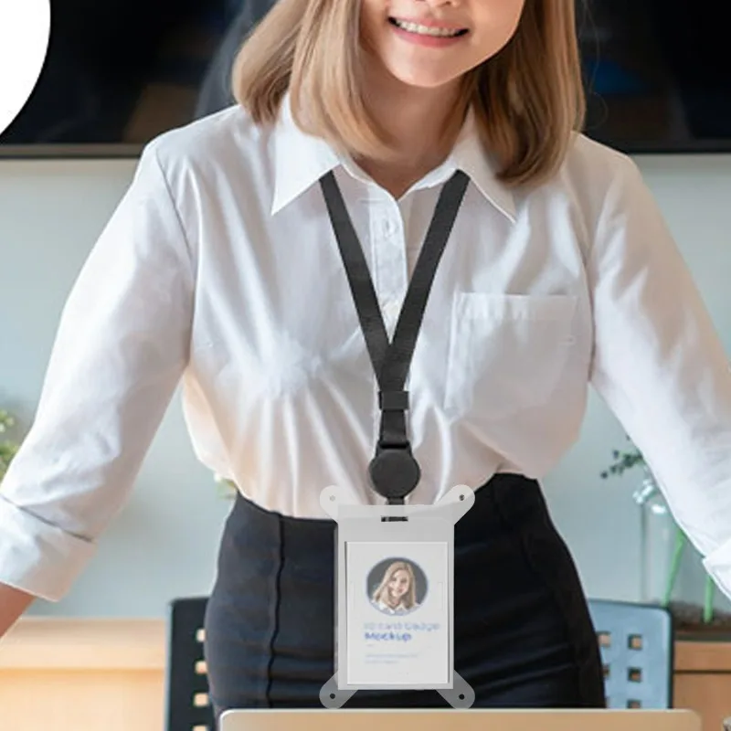 1-30pcs Clear Badge Holders ID Card Clip for Nurses Professionals Students Secure Pin DIY Waterproof Card Holders Wholesaley Tag