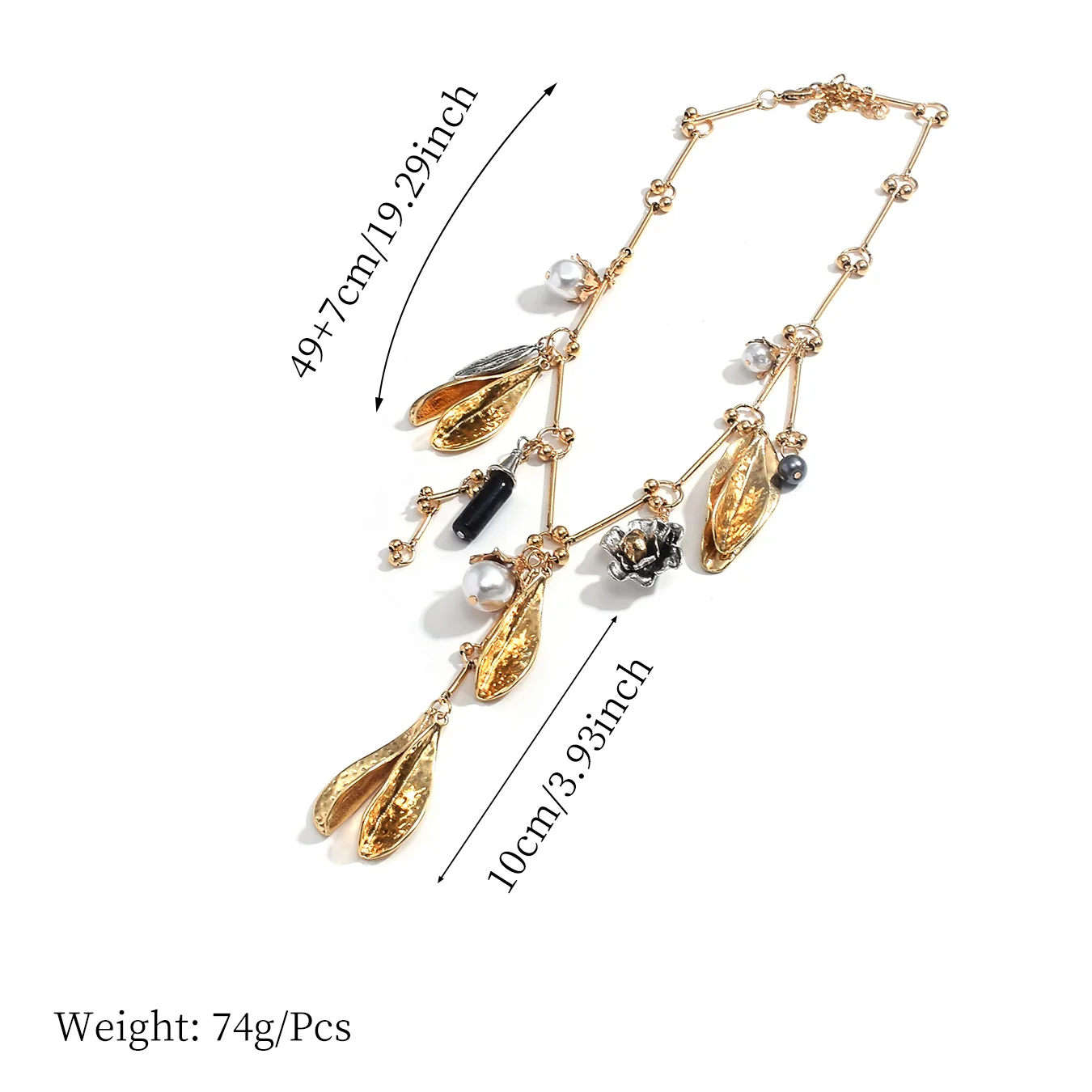 Trending Geometric Leaves Necklace for Women Girls Holiday Party Gift Geometric Fashion Jewelry Accessories
