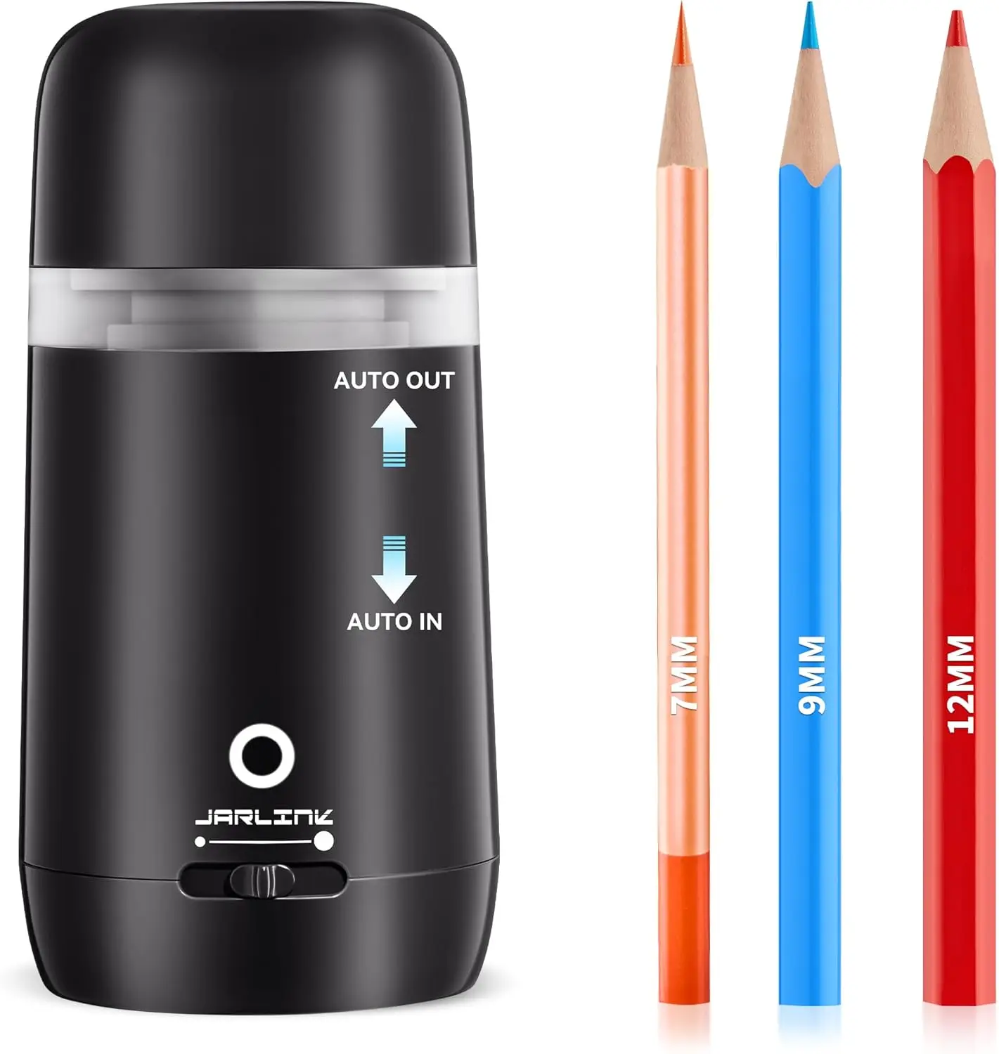 

Hands-Free Electric Pencil Sharpener, 3 Sharpness Modes, Rechargeable, for 7-12mm Pencils