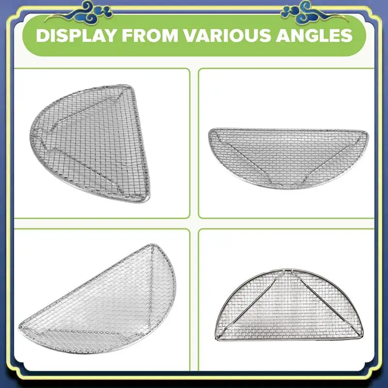 Fried Tempura Net Stainless Steel Grill Hamburger Fried Chicken Grease Net Japanese Cuisine Slate Pork Rack Home Eco-Friendly