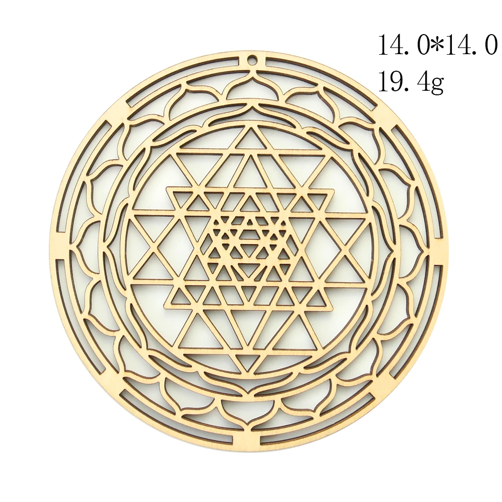 15 سنتيمتر شجرة زهرة الحياة حجر الخشب مجلس ديفيد ستار سري يانترا شفاء معلقة الكوارتز حامل جدار ديكور العين حورس مهرجان ديكور