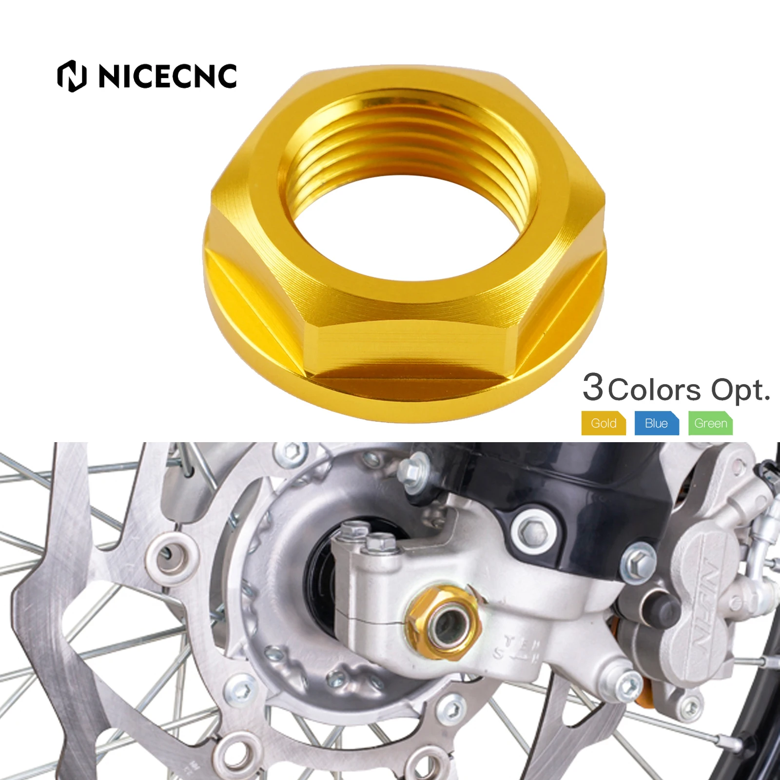 

For Suzuki DRZ400S 2000-2024 DRZ400SM 2005-2024 RMZ 250 450 2005-2020 DR-Z 400R 400E RMX450Z M18XP1.5 Front Wheel Axle Nut Screw