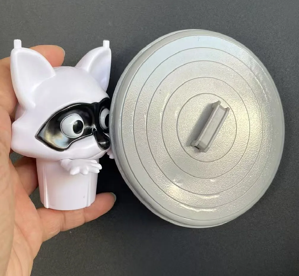 Niedlicher Waschbär-Toilettenpapierhalter, verspielte Badezimmerdekoration mit Mülleimer-Deckelabdeckung, einzigartige Geschenkidee, lustiges Wohnaccessoire – Detail 8