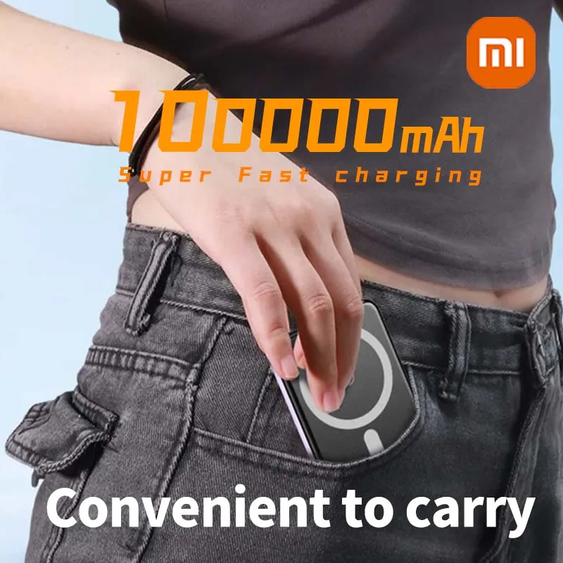Xiaomi 22.5W Magnetic PowerBank 100000mAh Large Capacity Wireless Fast Charger Portable Power Supply for iPhone
