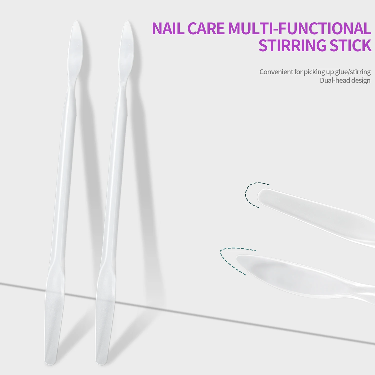Gorgellux 5/10/25/50pcs Mixing Sticks For Gel Polish Acrylic Nail Art Cleaning Picking Gel Sequin Remover Easy Operate Reusable