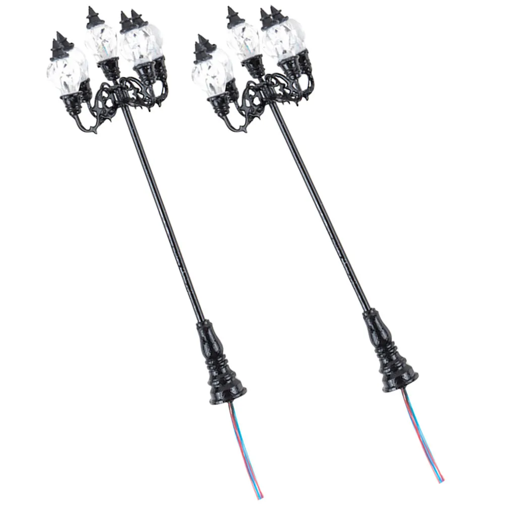 

2 шт. Премиальные мини-светильники для миниатюрных домиков, декора интерьера, украшения сада, микроландшафтного освещения, реалистичные миниатюрные лампы для декора