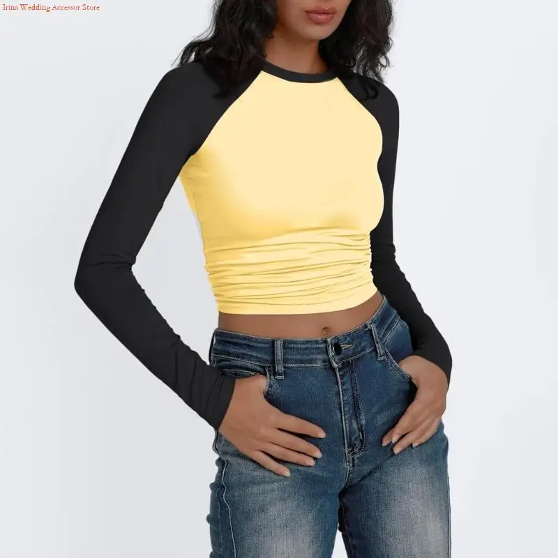 سترة G92D النسائية ذات الأكمام الطويلة والقابلة للتمدد والملونة