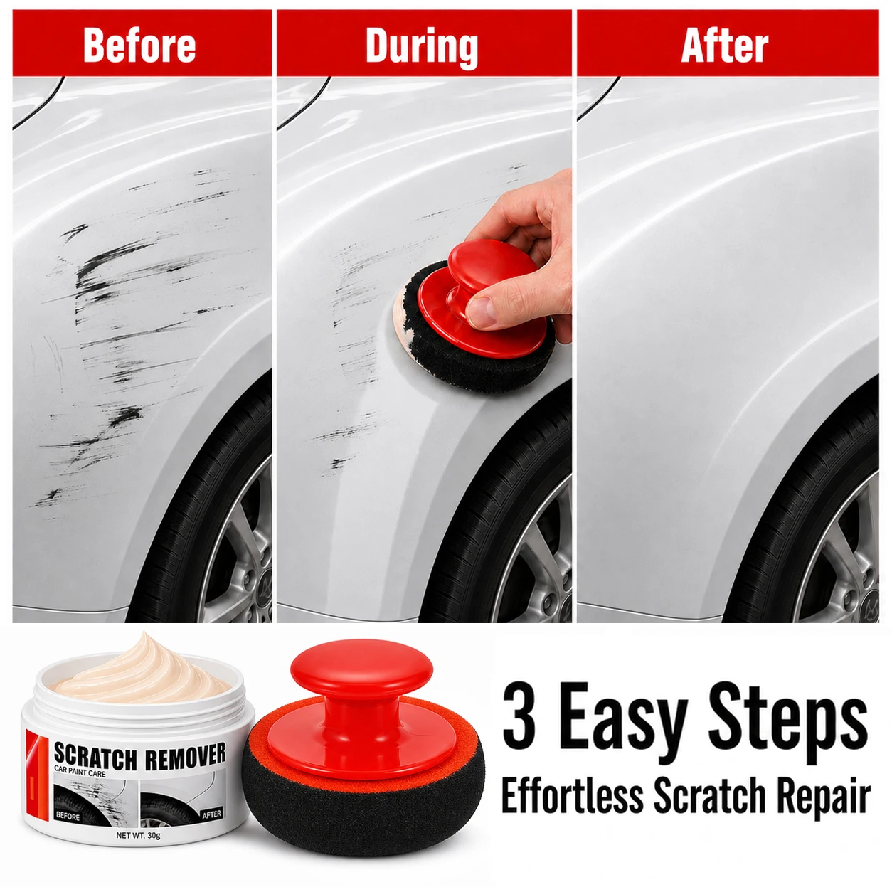 Car Scratch Remove Automobile Polishing Paste Sponge Pickup Trucks Body Paint Smooth Care Refurbishment Broken Scratchs Repair