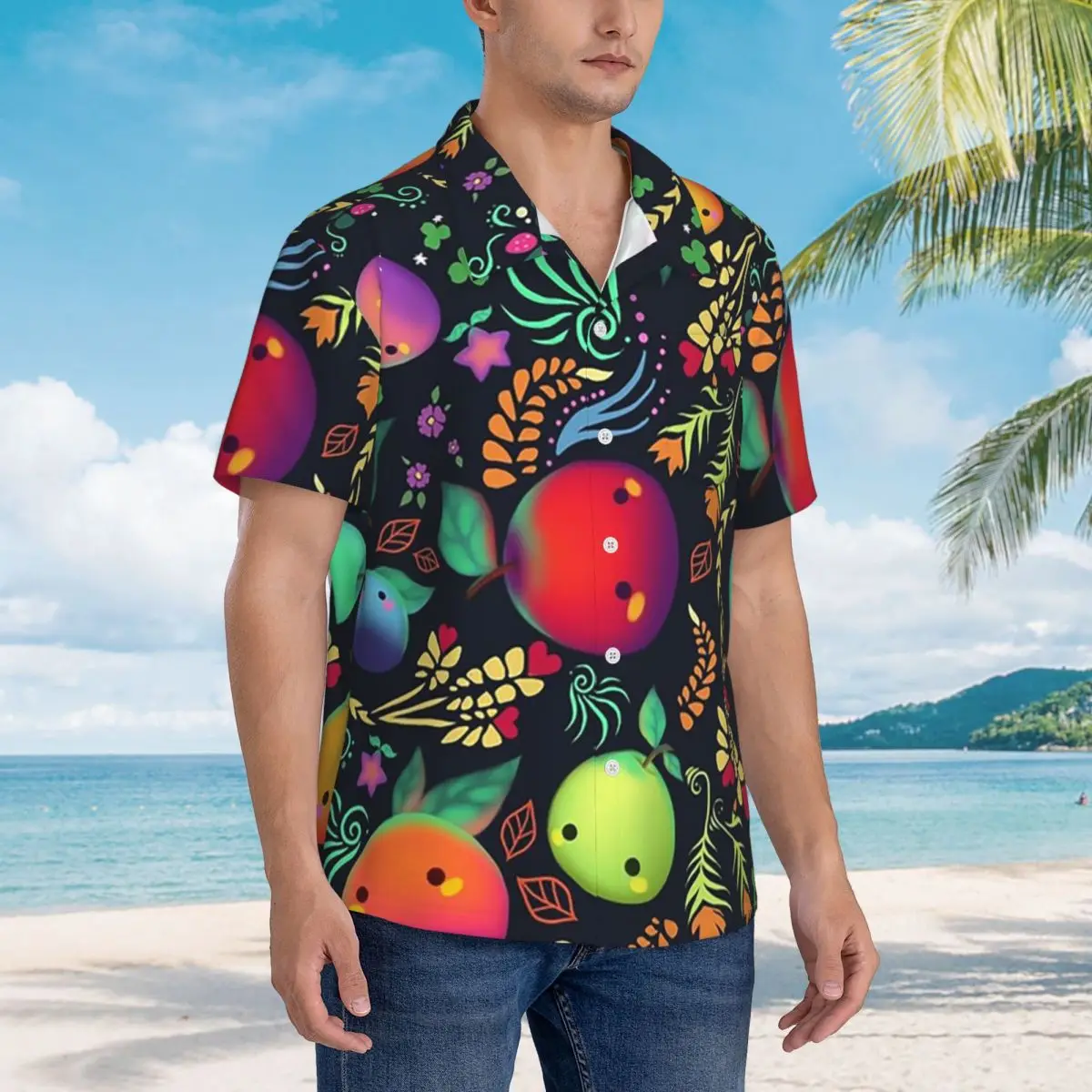 

SDV Farm Valley Friends Stardew Valley Game Hawaiian Shirts Funny Men Short Sleeve Shirt for Summer Beach Men's Lapel Tops