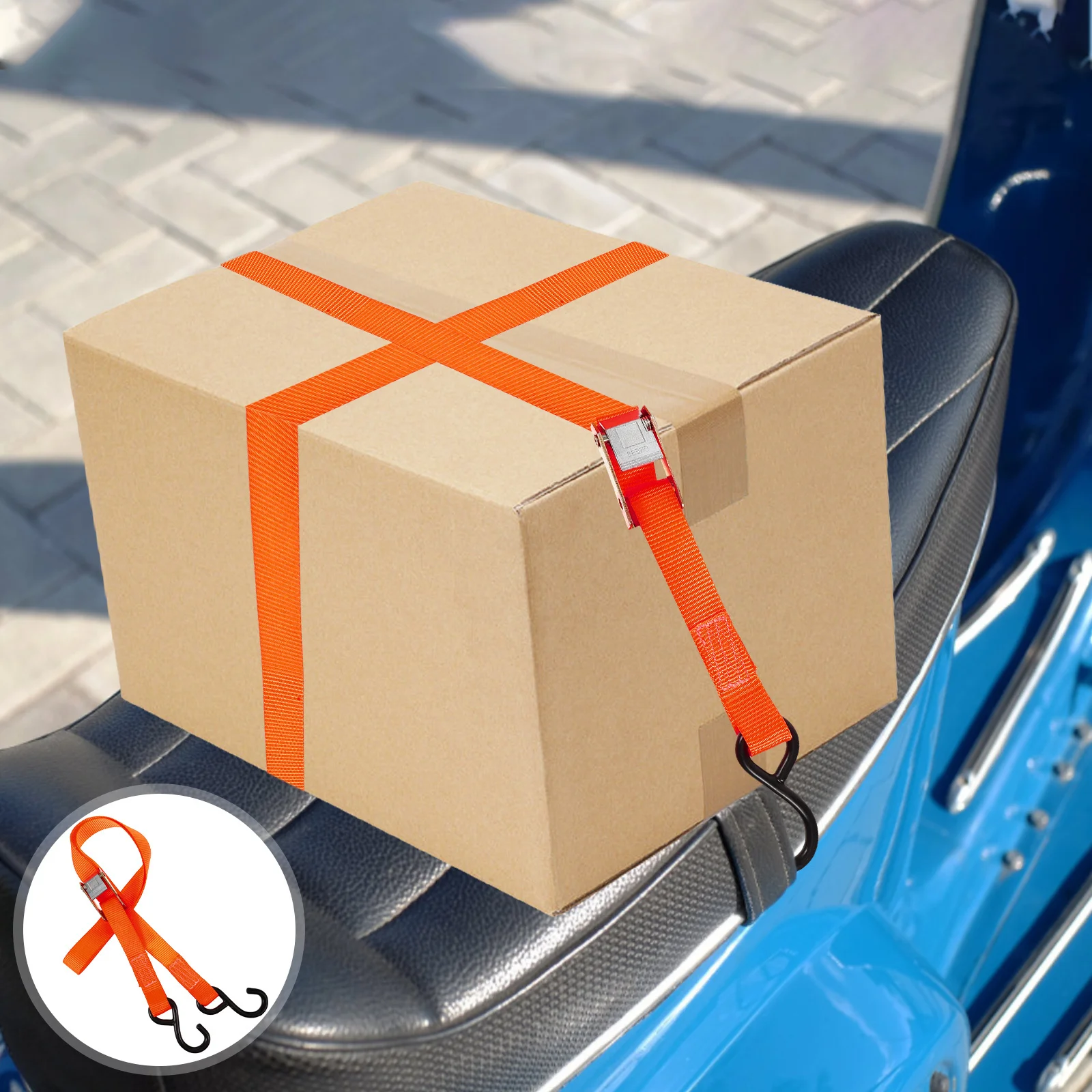 

Motorcycle Luggage Straps Polyester Bungee Cords For Cargo Secure Fastening Hook Design Durable Travel Gear Other