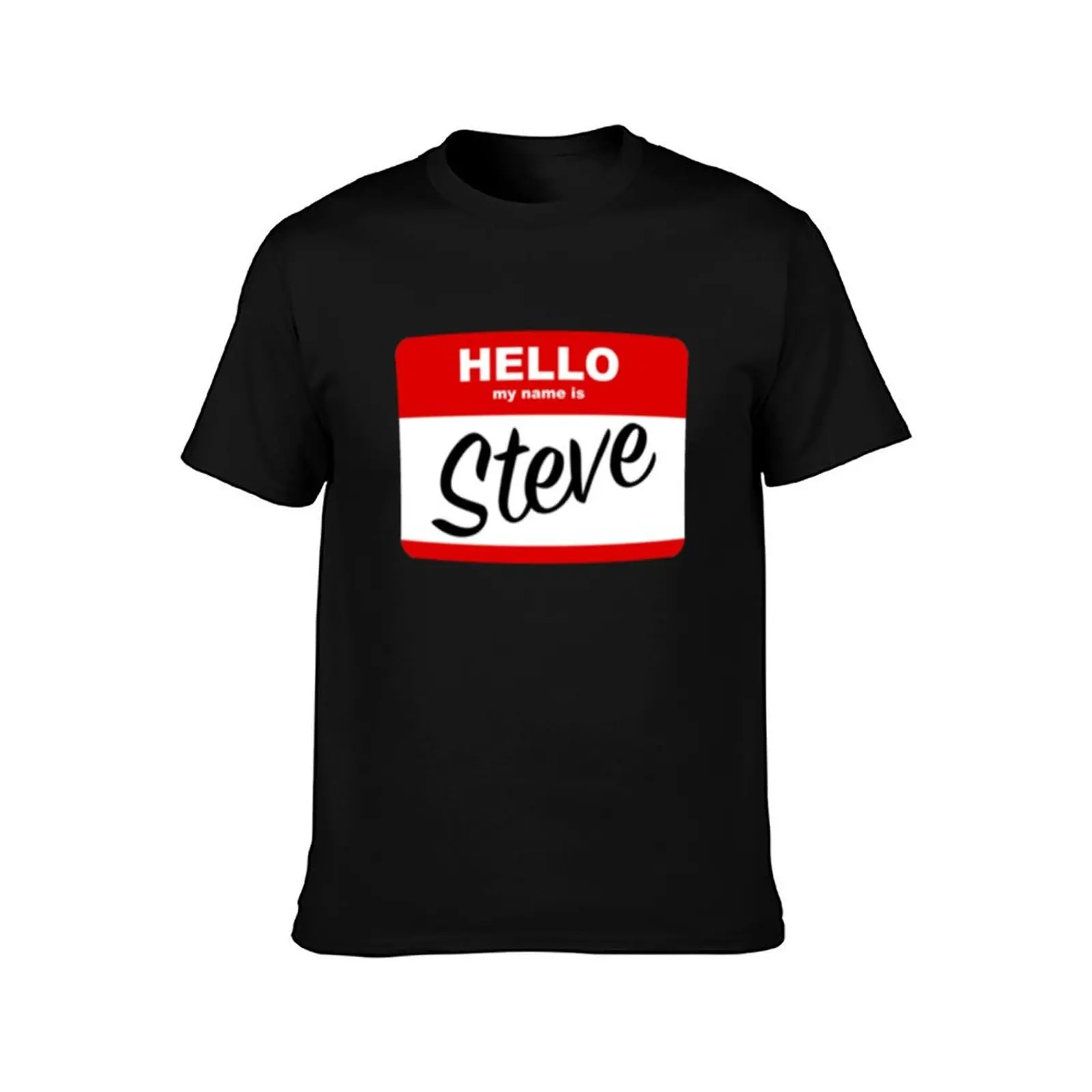 Hello Steve T-Shirt man t shirt summer clothes blanks oversized t shirt funny t shirts men