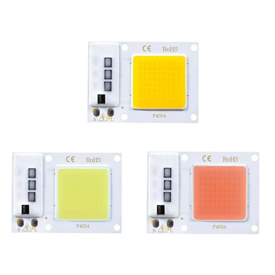 RnnTuu-Chip LED sin necesidad de controlador COB AC 220V/110V, 10W, 20W, 30W, alto brillo, ahorro de energía, foco de luz de inundación, Diy