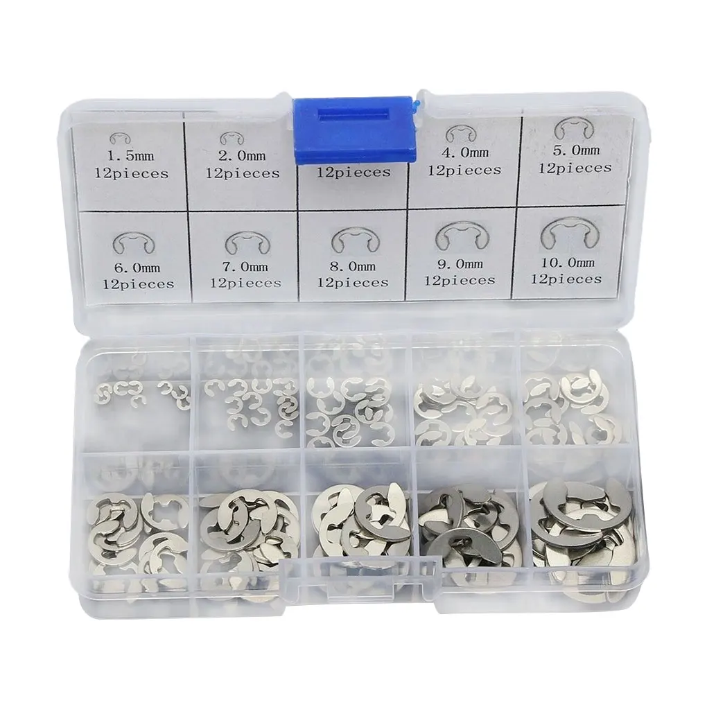 120pieces Multiple Sizes For Convenient Storage Steel Circlips Kit For Easy Organization Wide