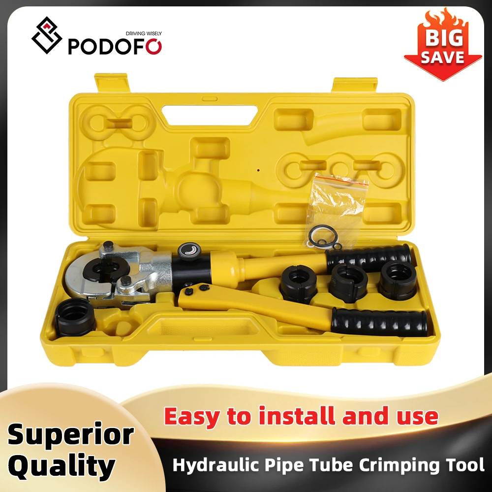 Podofo 16-32mm ² Hydraulic Pipe Tube Crimping Tool 16-20-25-26-32mm ² Pressure Pipe Suitable for Aluminum-Plastic Pipe PEX Pipe