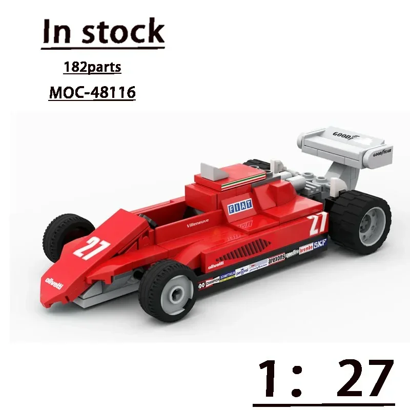 MOC-48116 Formula Car 126C2 - Масштаб 1:34, сборка, лоскутный строительный блок, модель MOC, креативные строительные блоки, детские игрушки