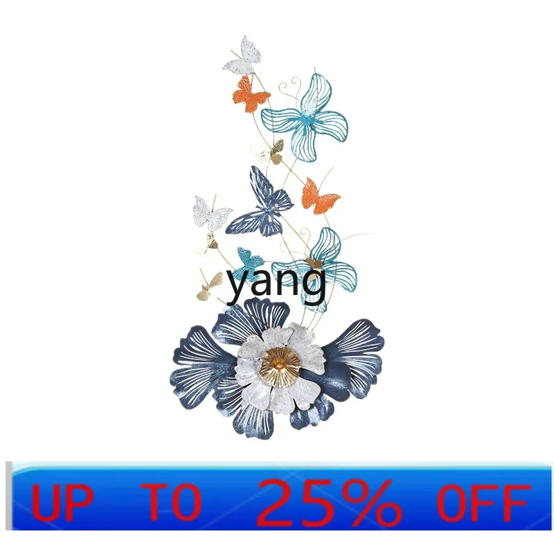 

LH Modern Minimalist Restaurant Background Wall Decorative Butterfly Flower Iron Wall Decoration