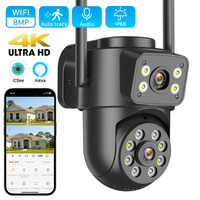 ANBIUX 4K 8MP WiFi Surveillance Camera 4MP 4X Digital Zoom PTZ IP Dual Lens AI Human Detect Outdoor Security Camera ICSEE App