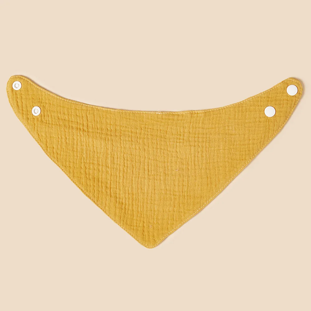 Crepe Triangle Saliva Towel Baby Bibs Infant Cotton Bib Newborn Solid Color Bandana Burp Cloth For Boy Girl Feeding Drool Bibs