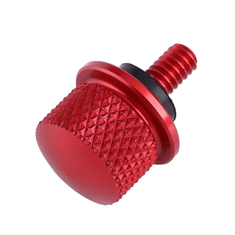Red Quick Release Seat Bolt Knurled Finish CNC Machined Rear Cushion Fixed Screw 1/4-20 Thread Seat Mount Screw