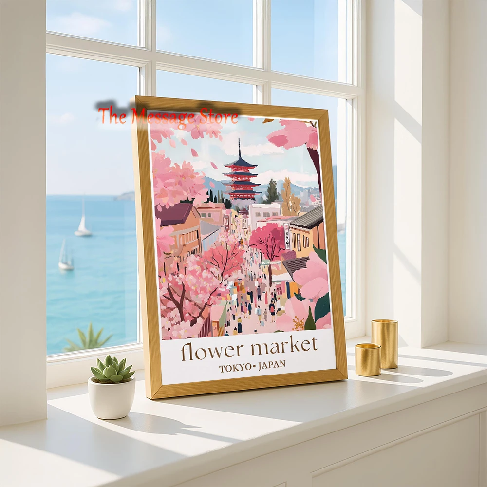 東京フラワーマーケット日本の花祭り祭り日本文化富士山東京ポス - Japanese Culture Lifestyle のレビューと価格