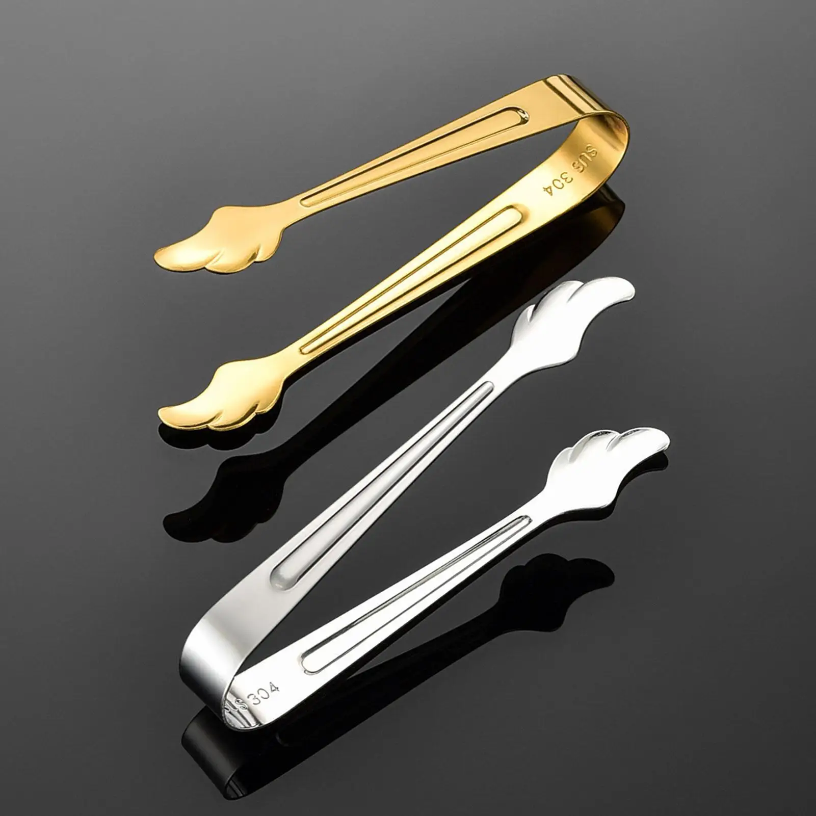 Mini Ice Sugar Tongs Small Food Tongs Kitchen Stainless Steel Sugar Appetizers Tongs Practical Small Kitchen Tiny Tongs