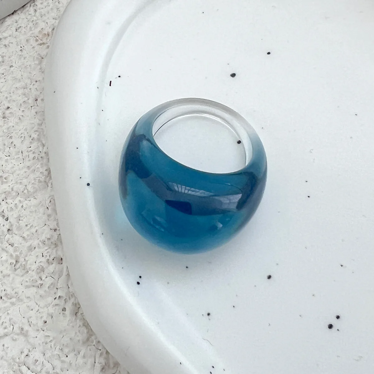 Women's Oversized Multicolour Resin Dome Ring