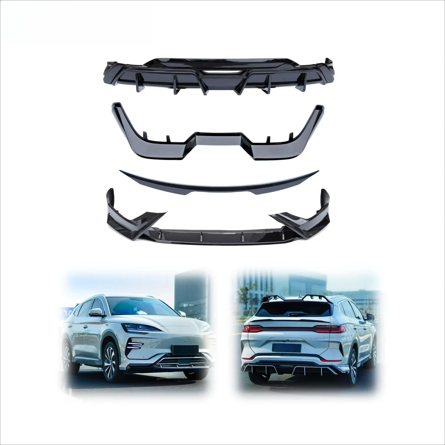 

2025 Song Plus EV Bodykit New Design Front & Rear Lip Spoiler Diffuser Bumper Car Accessories for 2023 2024 2025 SUVs