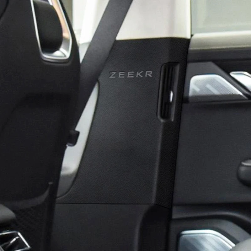 For ZEEKR 001 2023 Interior B Pillar Leather Suede Protective Cover Stickers Anti-scratched Cover Car Styling Accessories