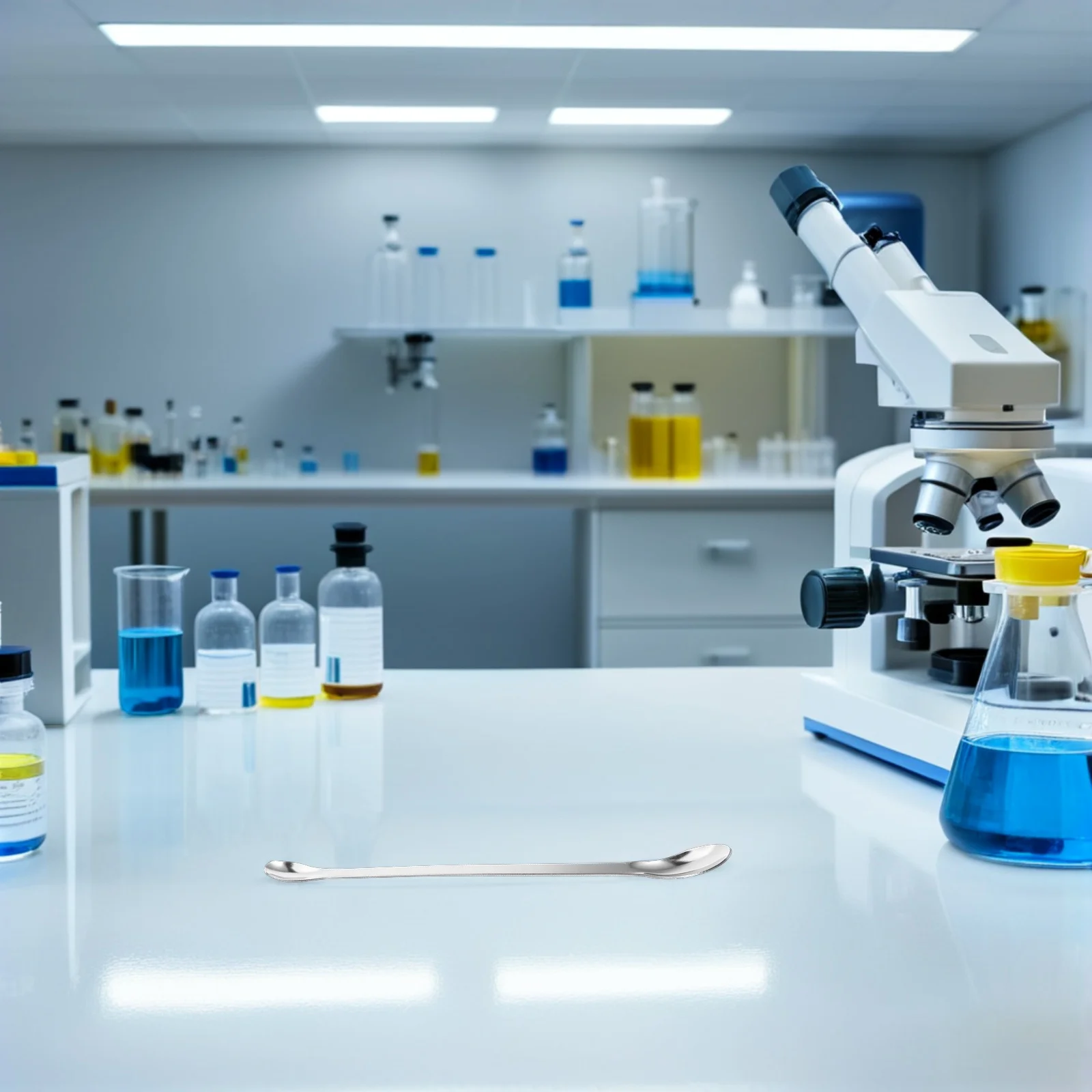 

12 Pcs Lab Stir Spoon Stainless Steel Spoons Tool Laboratory Measuring Double-ended Tools Sampling