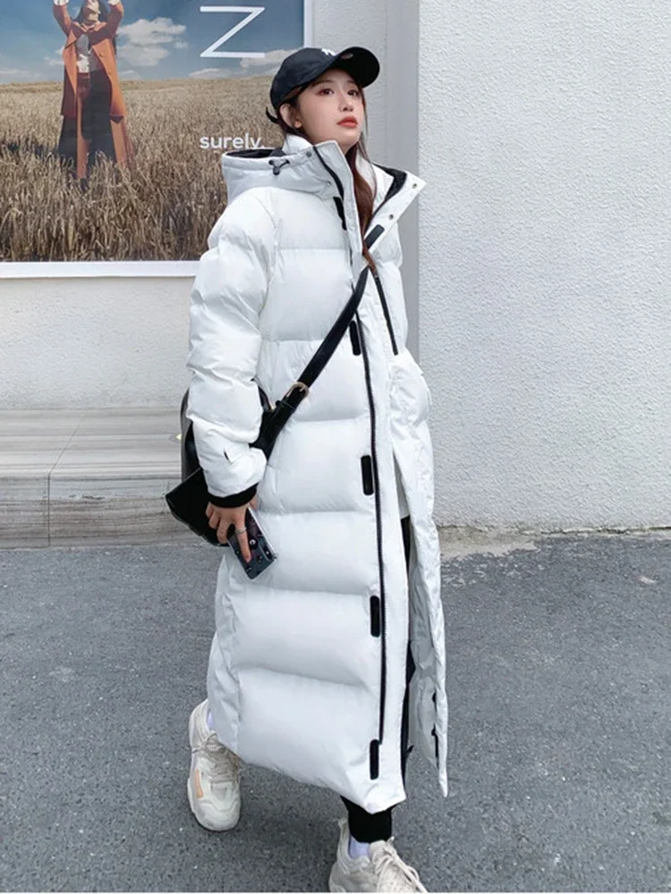 2025 Winter Warm Parka Long Women's Down Jacket Snow Coat Women Hooded Jacket Thicken Warm Elegnat Female Windproof Outwear