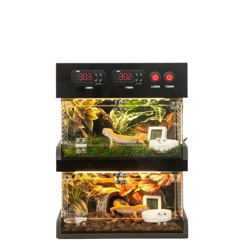 

Intelligent temperature control reptile terrarium for leopard gecko and lizard,acrylic cabinet with insulation heating system