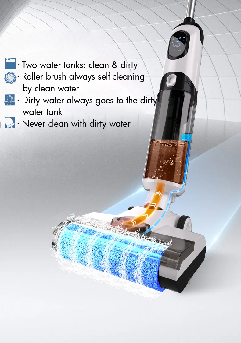 Cordless 3-in-1 Vacuum, Mop & Self-Cleaning System wet and dry vaccum cleaner for wet and dry Multi-Surface Cleaning with Air Dr