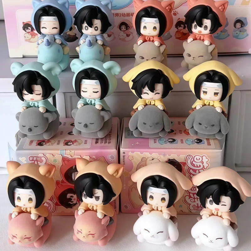 

Подлинная Mo Dao Zu Shi Cute Pet Ride Affinity Series Blind Box Wei Wuxian Lan Zhan Мини-кукла Mystery Box Аниме Фигурка Подарки Игрушка
