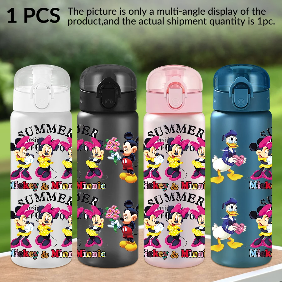 

1 шт., пластиковая бутылка для воды с рисунком Минни Дональда Дака, 26 унций, спортивная чашка для воды на открытом воздухе, подарок на день рождения/назад в школу