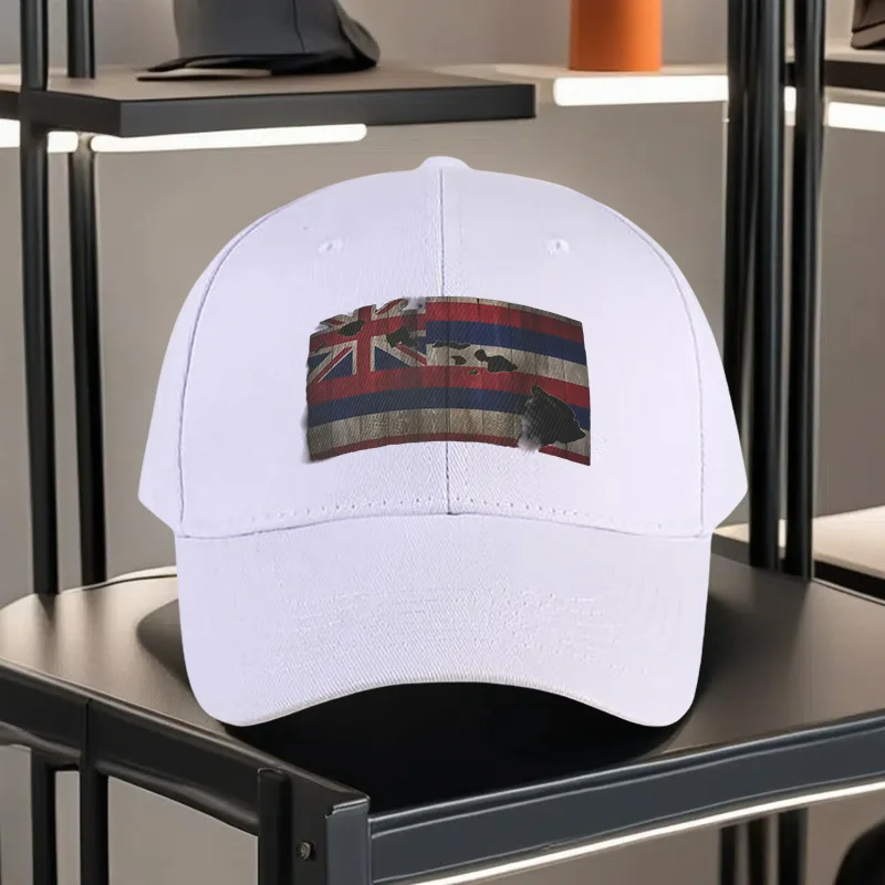 Hawai'i Flag & Hawaiian Islands Baseball Cap - Lightweight, Adjustable Snapback for Men and Women, Black with Striped Design, Su