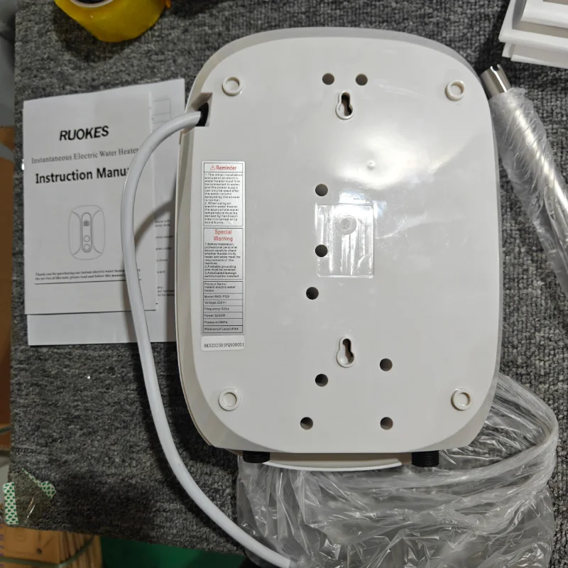 เครื่องทำน้ำอุ่นไฟฟ้าแบบไม่มีถังทันที - ได้รับการรับรอง CE/ROHS (จอแสดงผล LED, การควบคุมด้วยตนเอง, 5500W, สำหรับใช้กลางแจ้ง/โรงแรม/ในครัวเรือน)