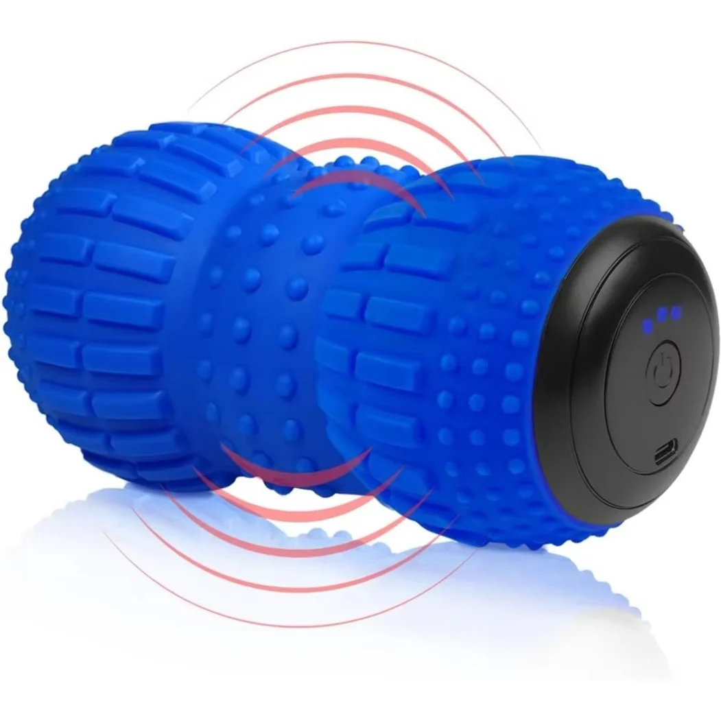 Vibrating Peanut Massage Ball 4 Massage Deep Tissue Point Therapy For Myofascial Release & Muscle Recovery Ball Roller Massager
