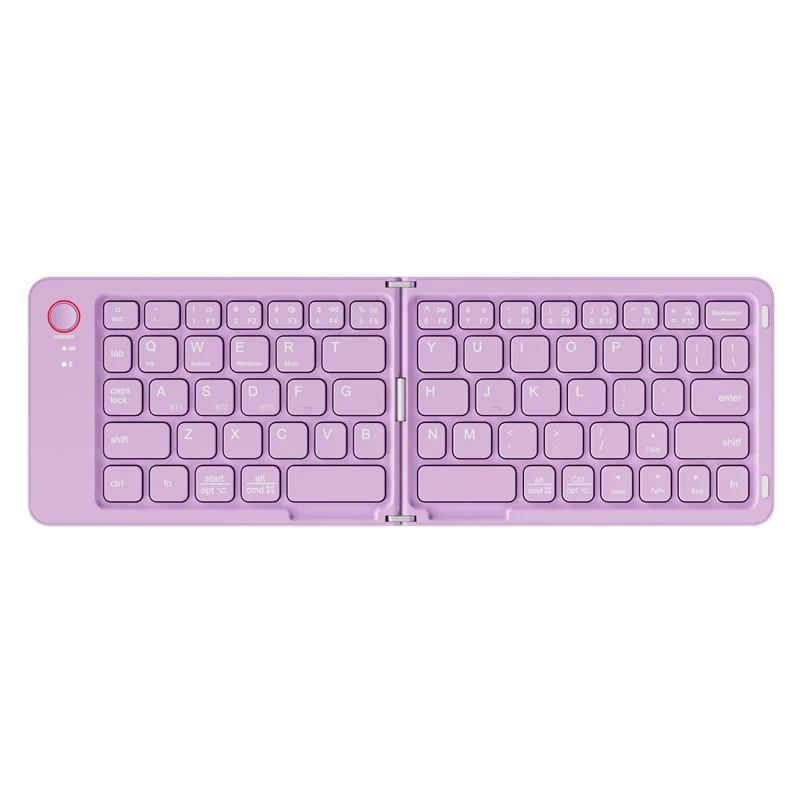Portable Mini Foldable Wireless Keyboard Slim Bluetooth Keyboard Rechargeable Keyboard For Laptop and Mobile Phone Office