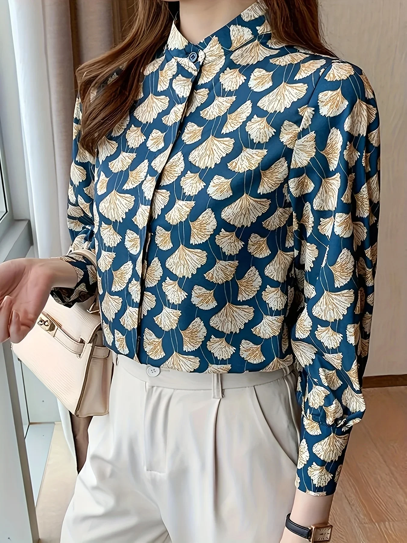 

New arrived blouses for women Fashion printed ladies shirts Button-Down Tops