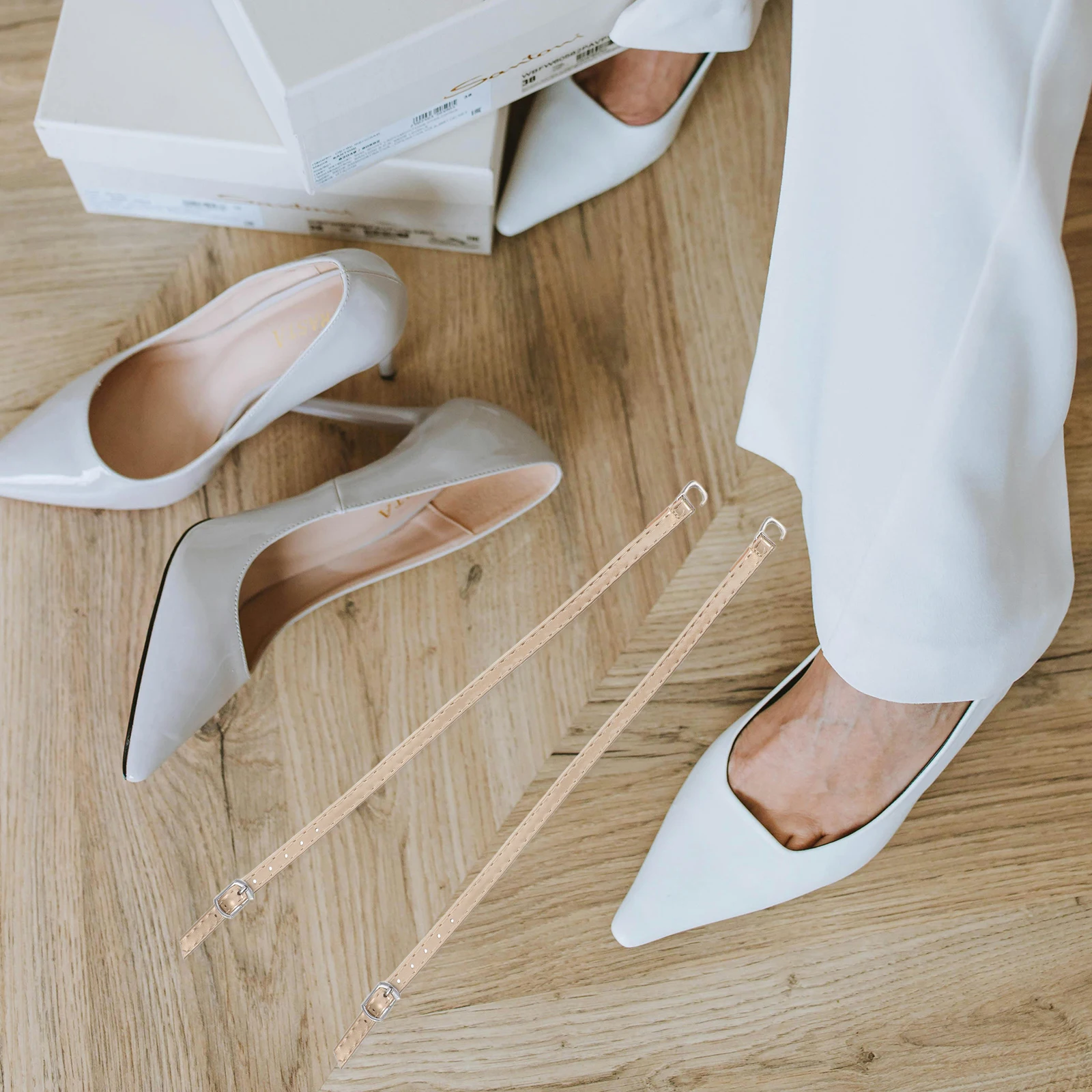 

Detachable Durable Ankle Straps Replacement for Heels High Heels Shoe Accessories Fixing Buckle Daily Use Women's Small