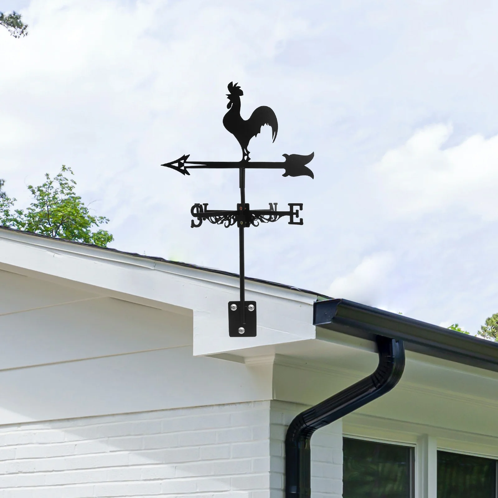 Roof Weather Vane Wind Direction Indicator Decorative Ornament Metal Weathervane Garden Decoration Iron