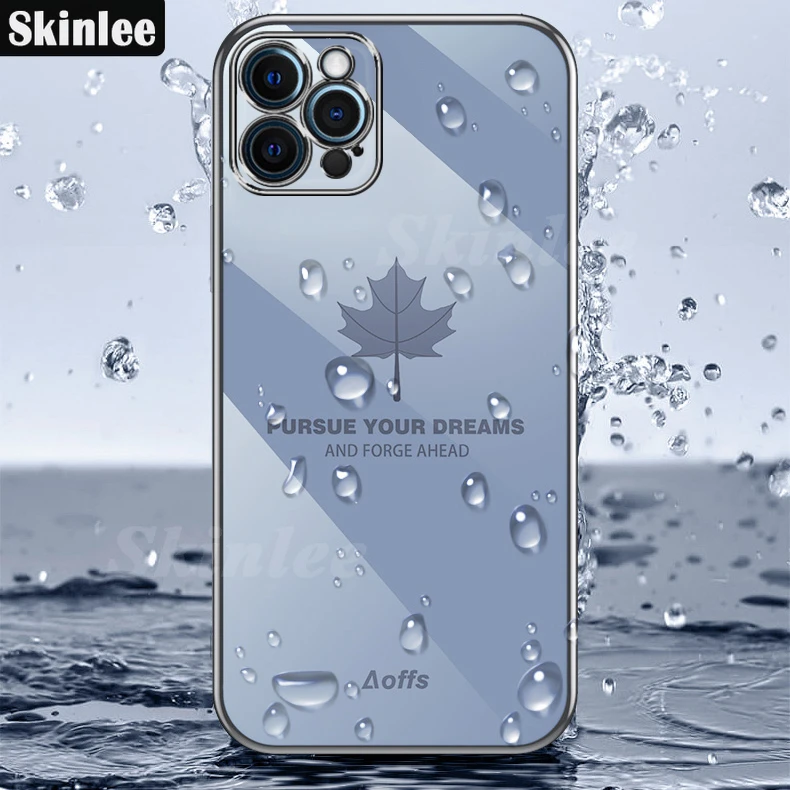 Skinlee For OnePlus Nord N30 SE 5G Case Plated Bezel Maple Leaf Pattern Silicone Cover For Oneplus Nord N30 N20 SE Back Coque