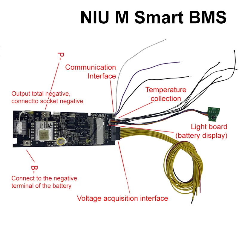 Imagem -05 - Placa Original da Proteção da Bateria do Lítio para a Bicicleta Elétrica Equilíbrio Bluetooth Niu Smart Bms Lifepo4 Nqi N1s