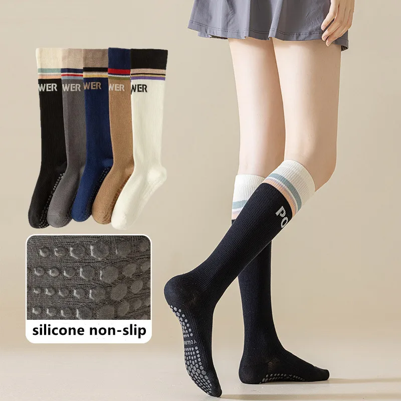 

Women Yoga Socks Stockings Professional Gym Fitness Pilates Socks Silicone Non-slip Cotton Indoor Workout Floor Sports Socks Sox